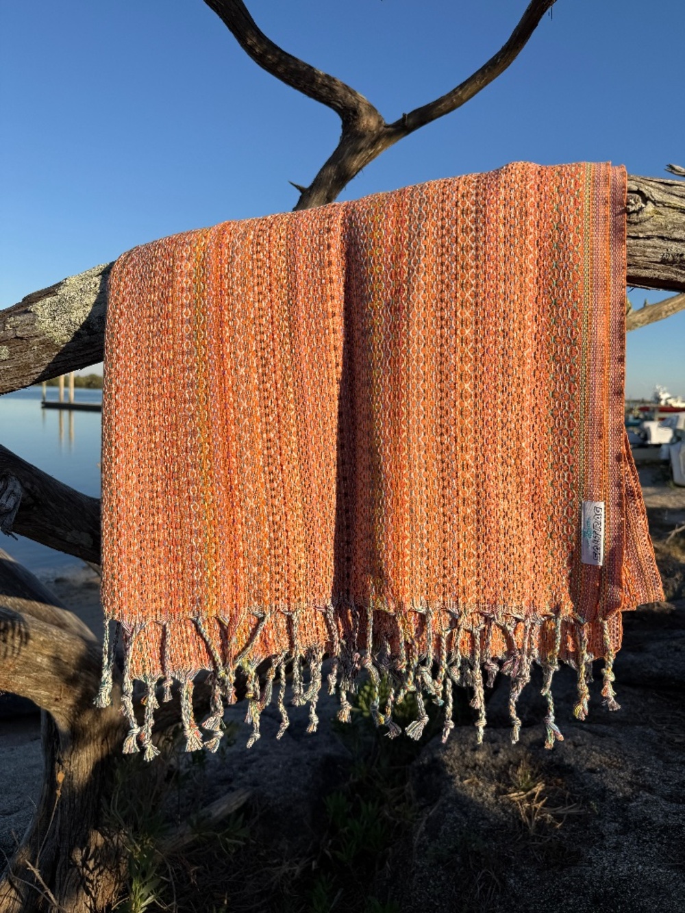 Ahi Rag Orange — Salt Rag™ Sand-Resistant Turkish Beach Towel